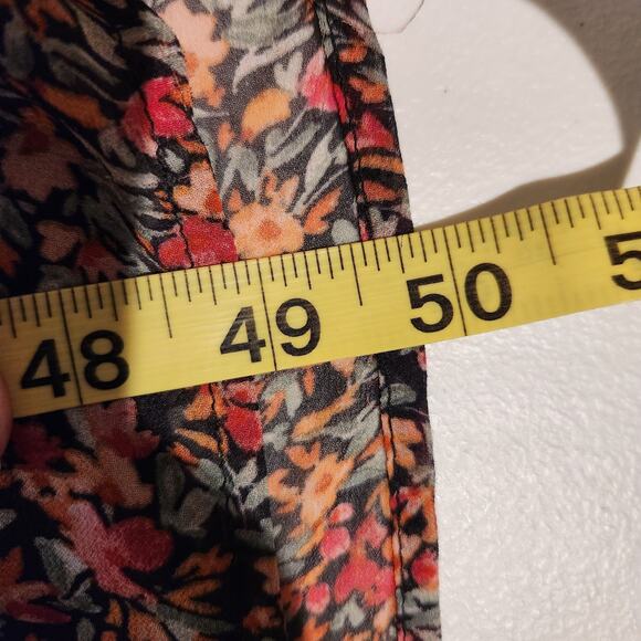 BB Dakota By Steve Madden Womens Black Floral Chiffon Maxi Dress Size Large Boho - Picture 9 of 11